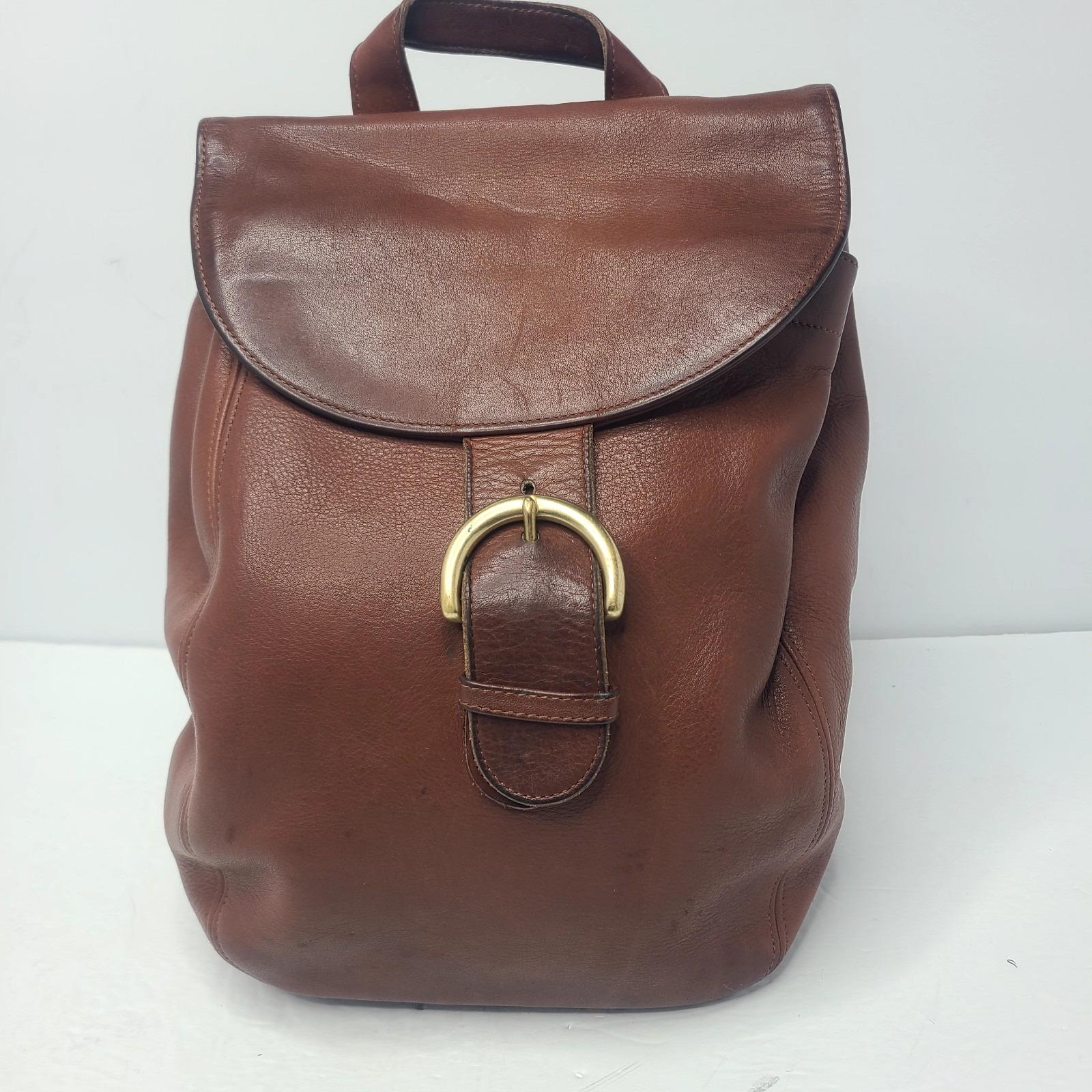 VTG Coach Bag Large Soho Sling Brown Leather Backpack USA Boho 90s Classic 4160 Coach Soho Backpack - Etsy main image 3