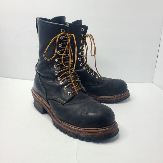 Red Wing Shoes Size 11.5 2218 Steel Toe Black Logger Boots Work Boots Men USA RED WING 2218 Steel Toe Black Logger Boots / Work Boots  main image 4