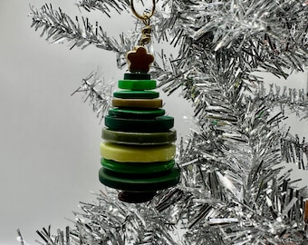Green Button Tree Ornament