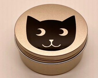 Cat tea tin