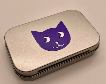 Purple cat tin