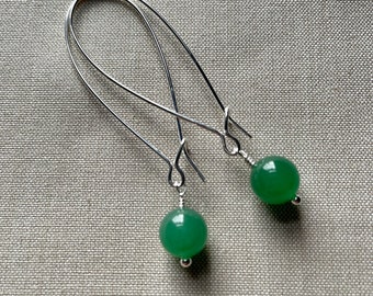 Green aventurine earrings