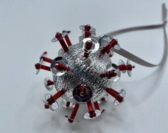 Silver Sequin Christmas Ornament