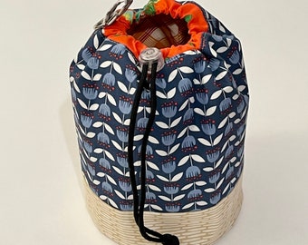 Swedish Flowers Knitting Bag