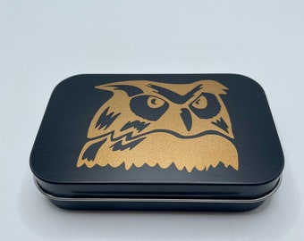 Bronze Owl tin