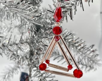 Geometric Glass Christmas Tree Ornament