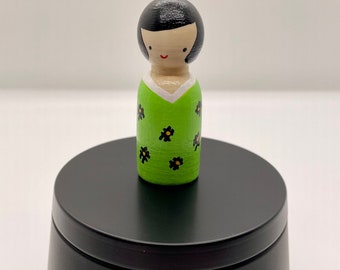 Kokeshi doll trinket box