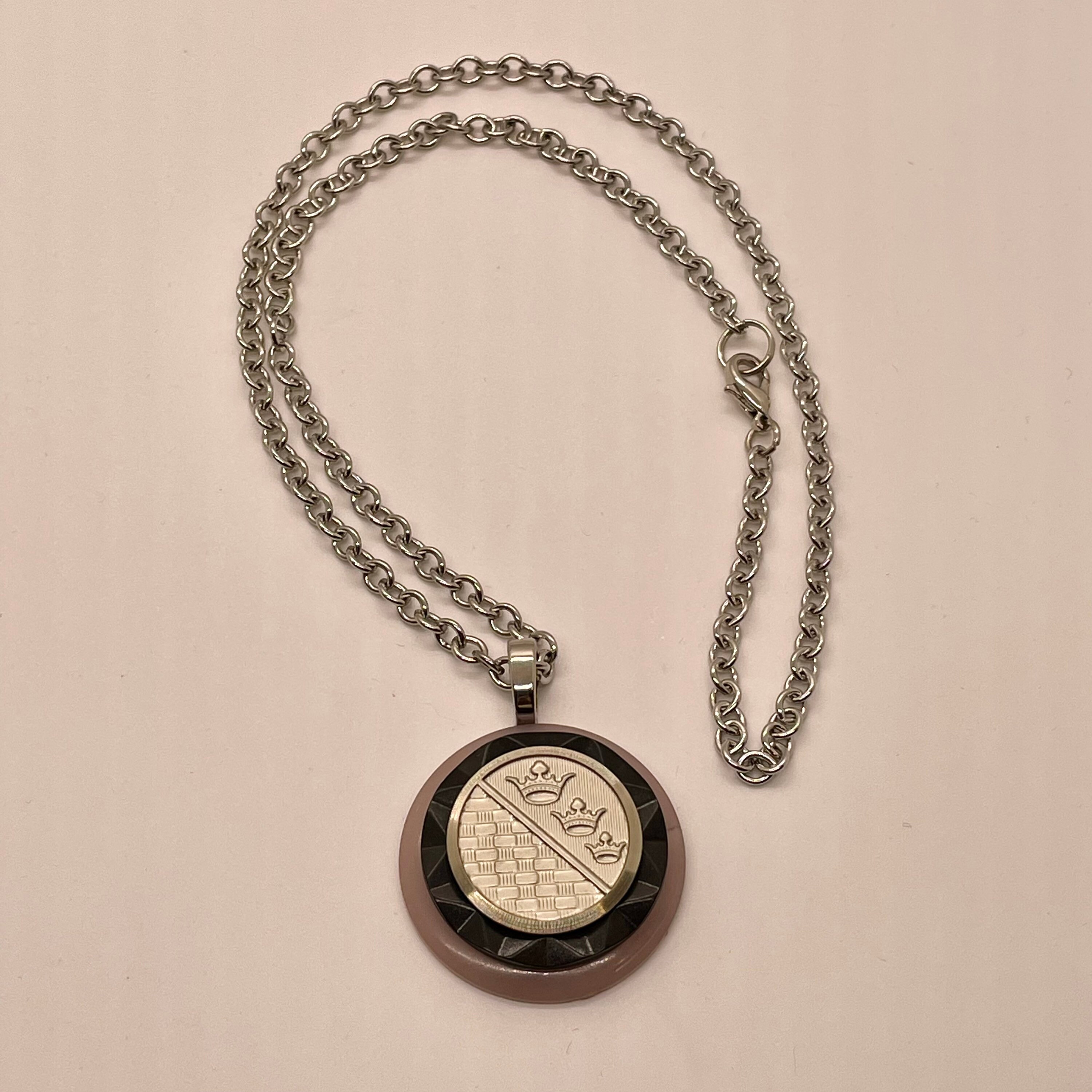 Chanel Button Necklace Etsy
