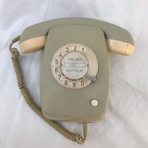 Vintage Landline telephone with Rotary dial 1970S, NOT WORKING, callphone, dial,old phone, Landline telephone for collection,