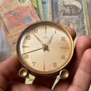 Antique Cyma Amic Alarm Clock: Swiss Made, For Parts/Repair