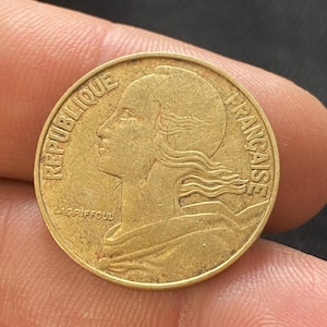 Stara francuska moneta 20 centów - 1984 Pamiątki kolekcjonerskie, stare monety, zabytkowe monety