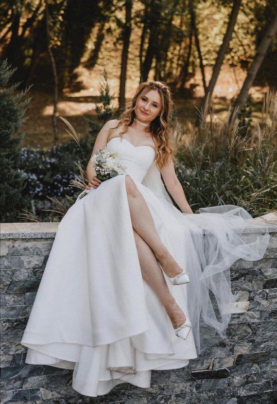 Corset Wedding Dress Simple Fairy Gown Fall Elopement Bridal Princess Drop Shoulder Midi Reception Unique Floral Modern Casual Corset Wedding Dress Simple Fairy Gown Fall Elopement Bridal Princess Drop Shoulder Midi Reception Unique Floral Modern Casual