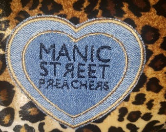 Manic Street Preachers denim heart patch