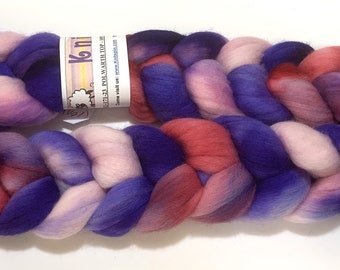 Polwarth Wool Top, Spinning Fiber, Gift for Spinner, Handspun Yarn, Yarn, Knitspin, Wool, Weaving, Crochet, Polwarth Fiber, 4 oz 2-23
