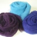 BFL Sliver Carder Dyed- Mini Bun Solid Color - Set of 3 - 1 oz each Knitspin