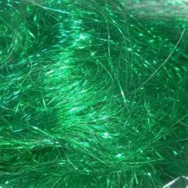 Brilliant Emerald Green Angelina Spinning Fiber for Blending   Not Heat Fusible Fibers