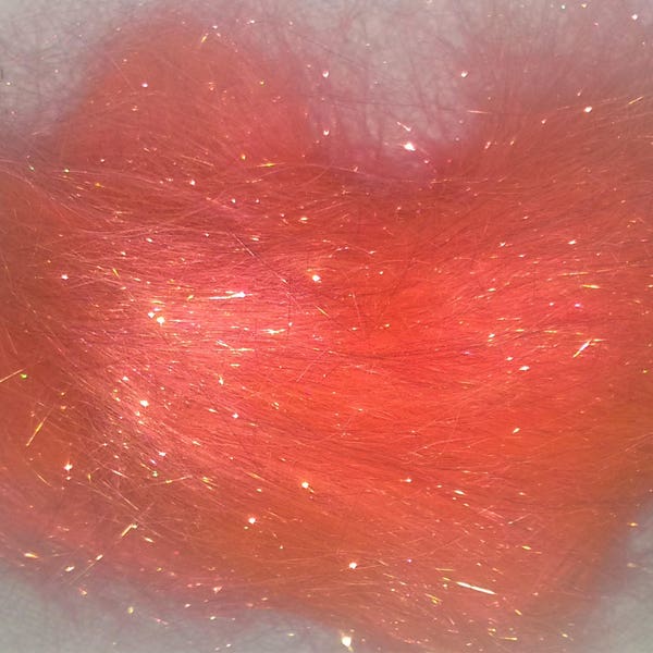 Watermelon  Angelina Spinning Fiber for Blending   Not Heat Fusible Fibers