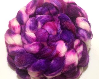 SW Merino Cashmere Silk, Merino Cashmere Silk, Spinning Fiber, Roving, Wool Fiber, Craft Fiber, Gift for Spinner, Yarn, Knitspin, 4 oz