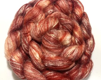 SW Merino Bamboo Top Blend. 50/50%, 4 oz Superwash Merino Bamboo, Merino, Bamboo, Spinning Fiber, Handdyed SW Merino Bamboo Top, No. 4-12