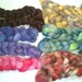 Merino Surprise Spinning Fiber Handdyed Mini Braid Comb Top Fiber Roving - 6 Braid - 1 oz each