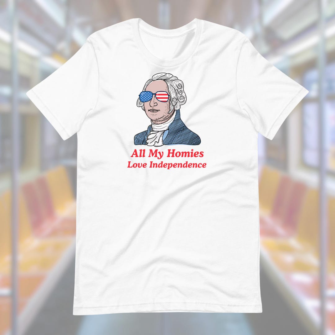 Statement Apparel 'Hold My Beer' George Washington T-Shirt - Premium Cotton, Printed In USA