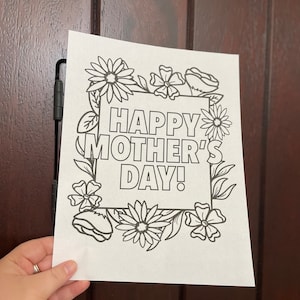 Pagina da colorare per la festa della mamma