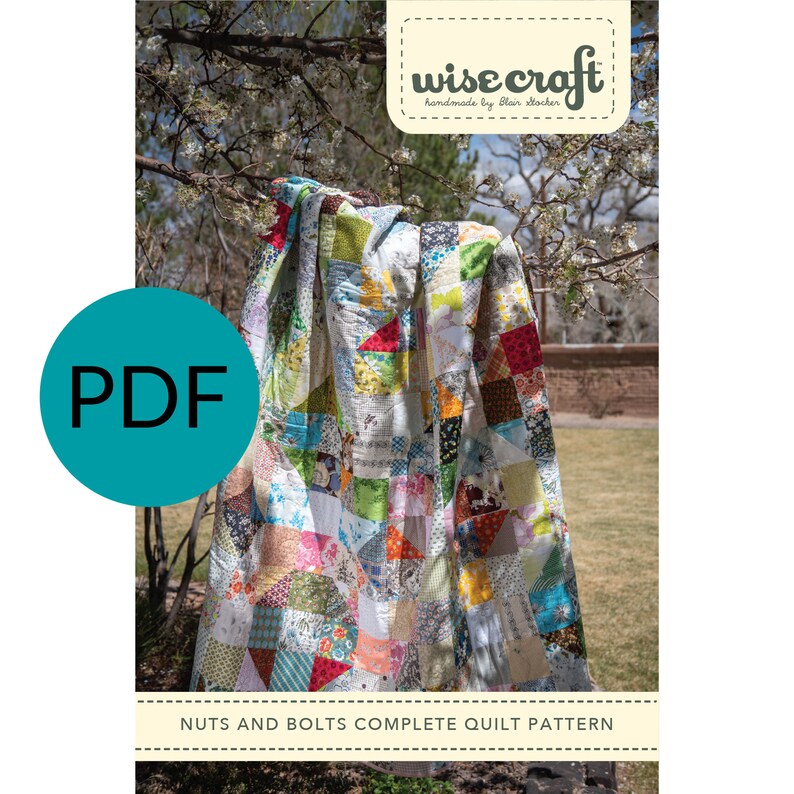 Nuts and Bolts Easy Quilt Pattern PDF, Instant Download, Modern Quilt Etsy