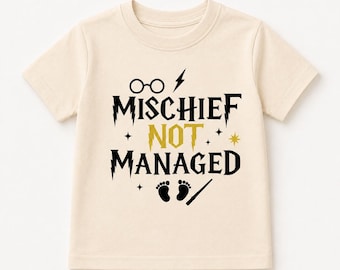 T-Shirt „Kleiner Zauberer-Unfug“, Babybody, Lätzchen, Kleinkind-, Kinder- und Erwachsenen-T-Shirt