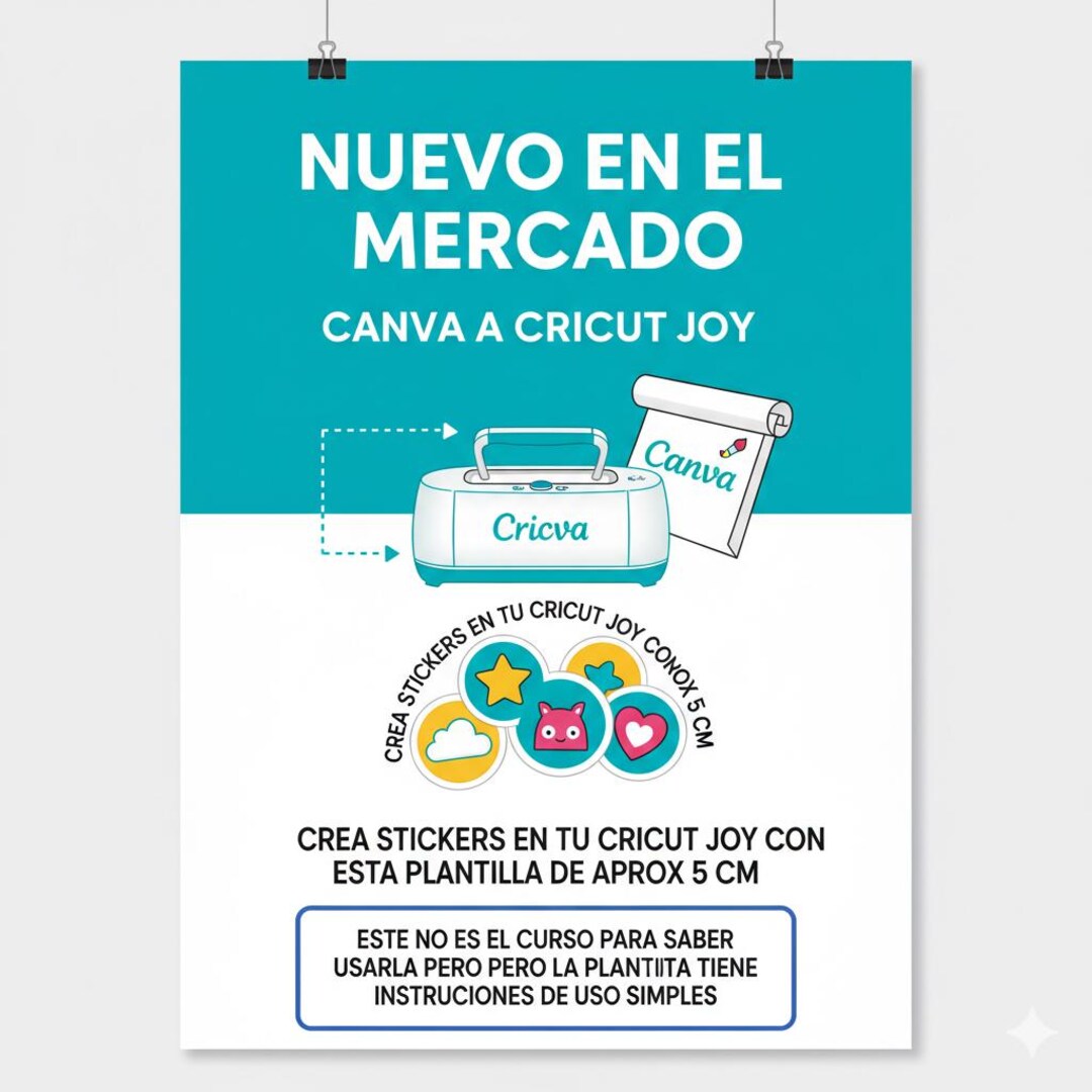 Canva to Cricut Joy Stickers Template Approximately 4.6 Cm Etsy