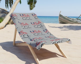 Celebrate Independence Day in Style with Patriotic Beach Towel - USA CCL 250 Beach Towel