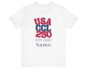 Vintage USA CCL 250 Tshirt - Retro 4th of July Celebration Tee - Unisex Jersey Short Sleeve Tee