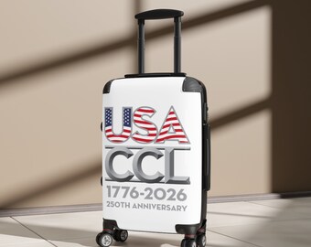 USA-CCL: Celebrating 250 Years of American Legacy - 4th of July - Patriotic - Suitcase 3 Sizes