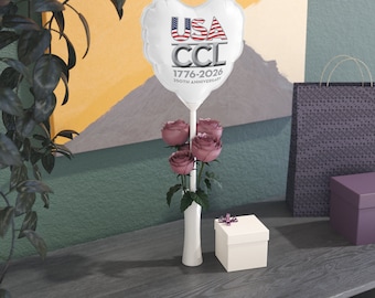 USA-CCL: Celebrating 250 Years of American Legacy - 4th of July - Patriotic - Balloons (Round and Heart-shaped), 6"