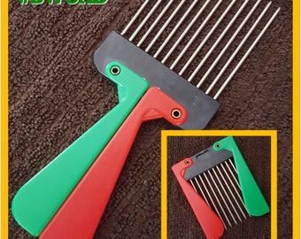 Vintage Stock Pan African Red Black & Green Afro Pick NIP New in Package Free Domestic Shipping