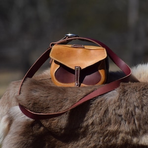 Handmade Leather Crossbody from an Upcycled Crosby Saddle