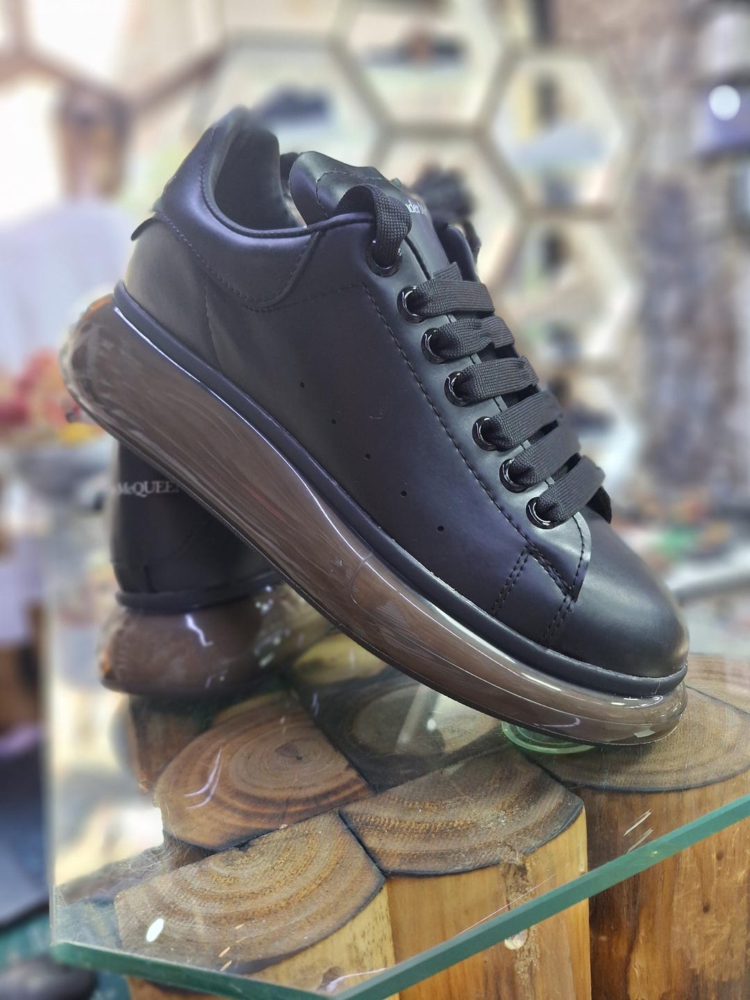 Black High Top Rubber Sole Sock Sneakers main image 0