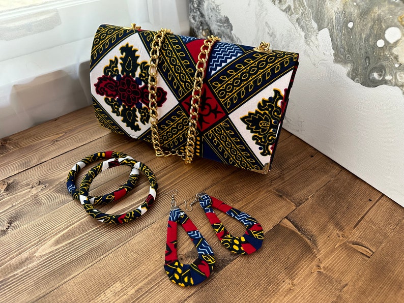 Africa clutch bag, Ankara purse, Ankara bag, African, Wedding gift, Her Gift, Women Gift, Mothers day gift, African purse ,Africa Print bag zdjęcie 3