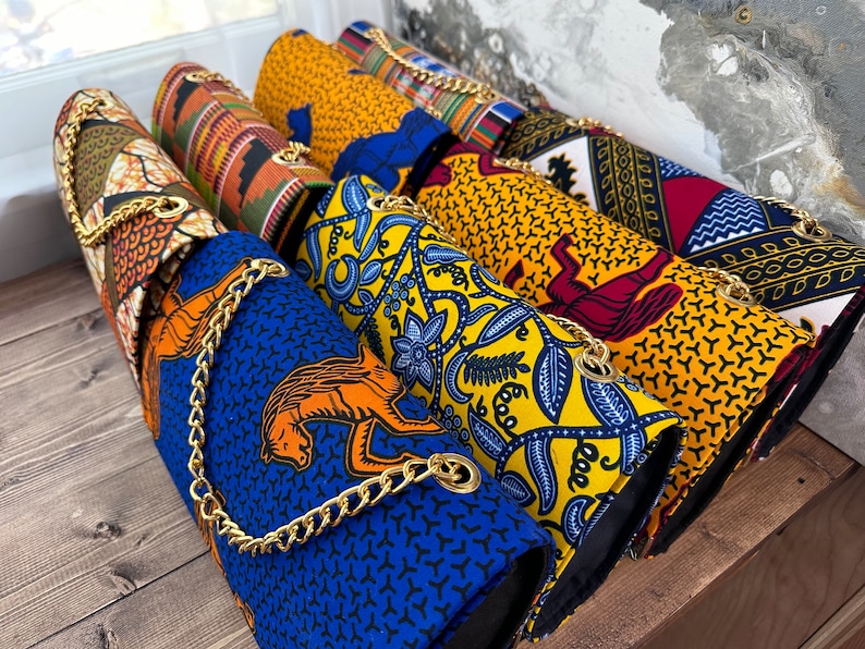 Ankara purse, Ankara bag, African, Wedding gift, Her Gift, Women Gift, Mothers day gift, African purse ,Africa Print bag, Africa clutch bag zdjęcie 8