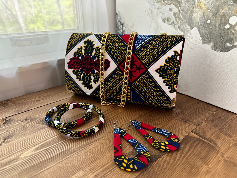 Africa clutch bag, Ankara purse, Ankara bag, African, Wedding gift, Her Gift, Women Gift, Mothers day gift, African purse ,Africa Print bag zdjęcie 1