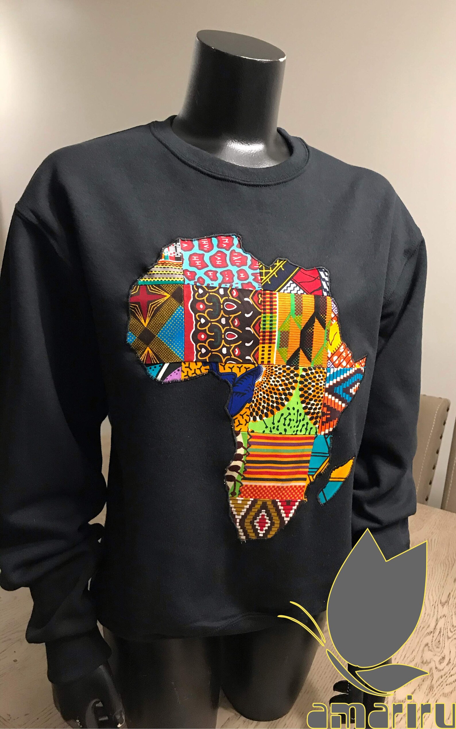 African Fabric Co. Crop Hoodie
