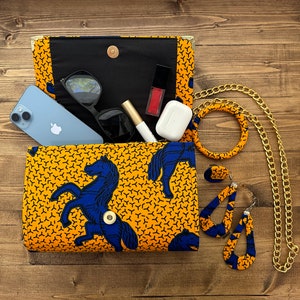 Ankara purse, Ankara bag, African, Wedding gift, Her Gift, Women Gift, Mothers day gift, African purse ,Africa Print bag, Africa clutch bag zdjęcie 6