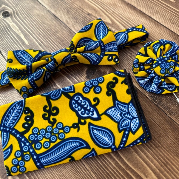 African print bow tie, Ankara bow tie, boys bow tie, Gift For Him, Men's Gift, Fathers Day Gift, Wedding Gift, Christmas gift, Bow tie Set