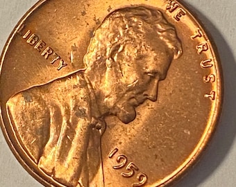 1959 US one cent DDO , DDR and other mint errors