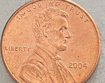 2004 One US cent with mint errors