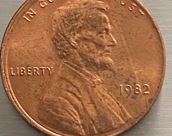 1982 no mint mark 3.1 one US cent mint errors