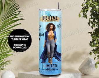 D9 Sorority Tumbler Sublimation Design: Inspirational 20oz Skinny Tumbler Wrap Digital Download PNG