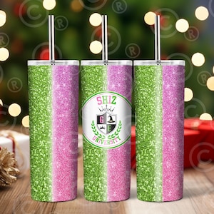 Wicked Movie Inspired Tumbler Wrap | Theatre Geek | Wicked PNG | Elphaba | Glinda | Glitter| Shiz University | Pink and Green | Broadway