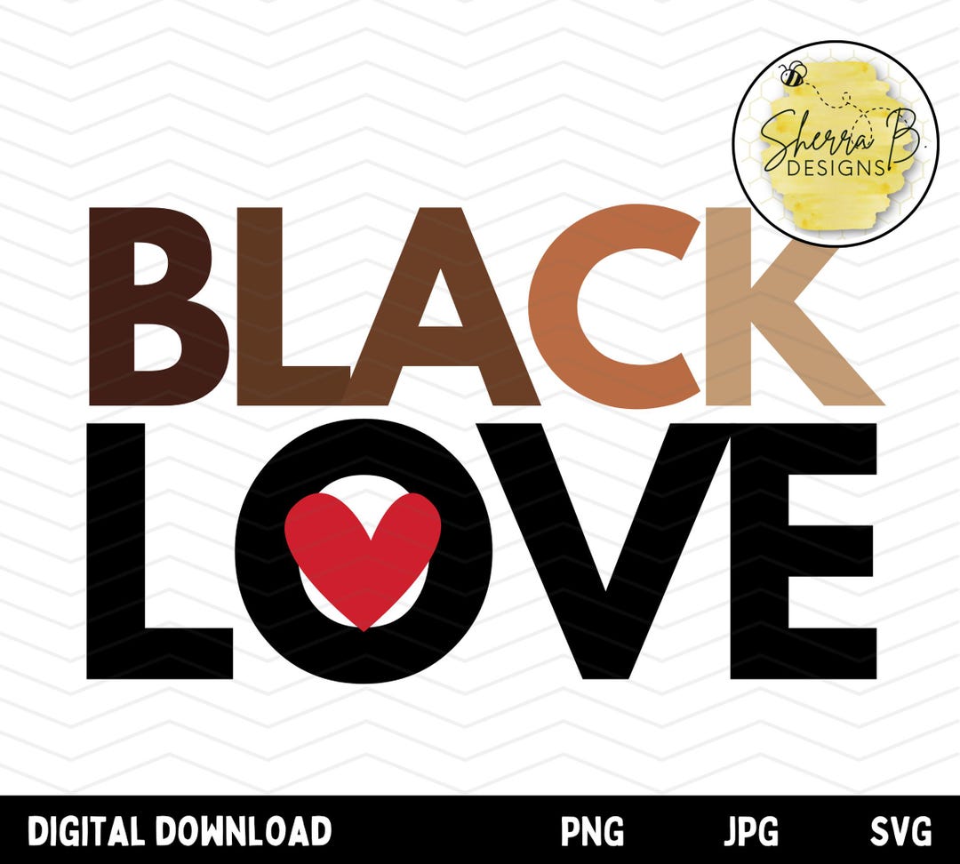 Black Love Digital Design Bundle: Afrocentric PNG SVG JPG (digital ...