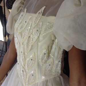 Vintage Chiffon Ballet Wedding Dress image 3