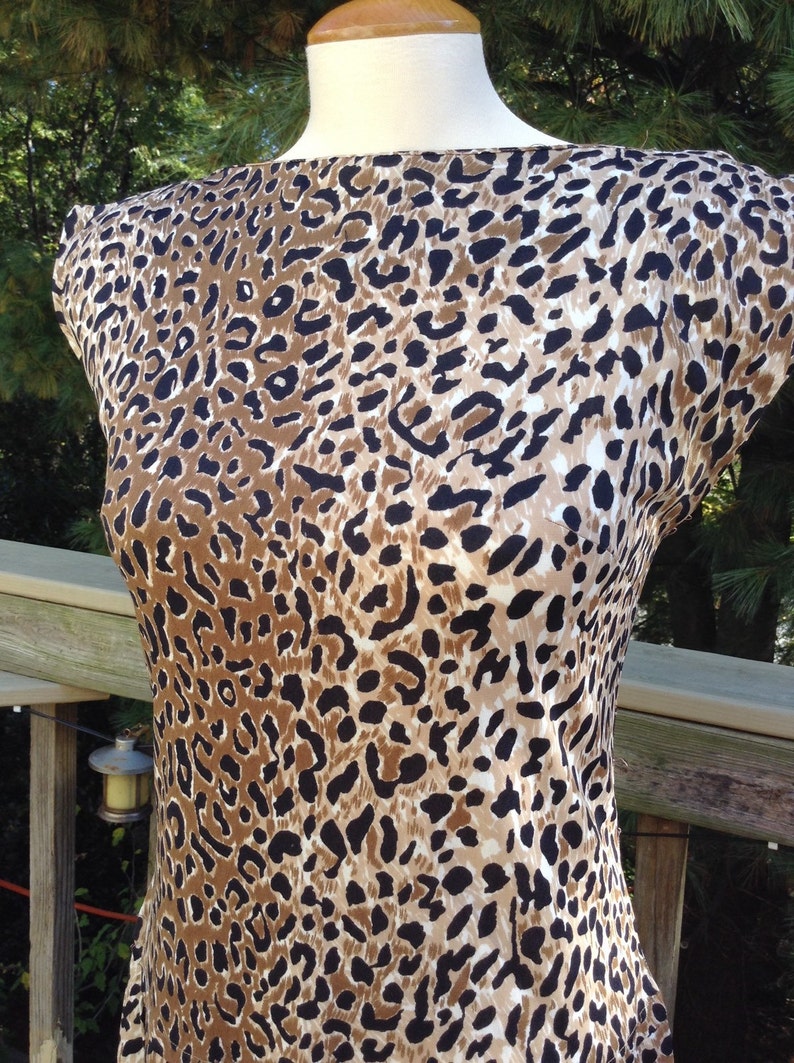 leopard print knit dress